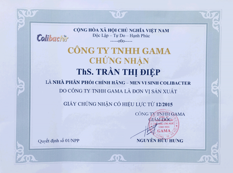Nhà phân phối chính hãng men vi sinh Colibacter